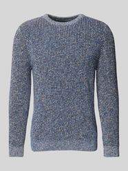 Strickpullover mit gerippten Abschlüssen von RAGMAN Blau - 28