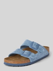 Sandalen aus Leder mit Dornschließe Modell 'Arizona' von Birkenstock Blau - 16