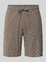 Regular Fit Shorts mit Label-Patch von Lindbergh Beige - 6