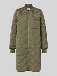 Regular fit gewatteerde lange jas met opstaande kraag van Jake*s Casual - 48