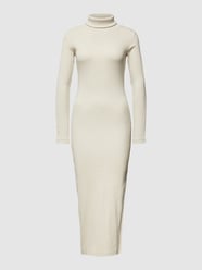 Midi-jurk met geribde col van Calvin Klein Jeans Wit - 22