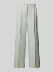 Wide fit stoffen broek van Viscosemix met persplooien van COMMA - 1