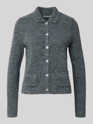 Gebreid jack met platte kraag en opgestikte zakken van Christian Berg Woman - 32