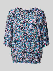 Blusenshirt aus Viskose mit floralem Muster von s.Oliver RED LABEL Blau - 5