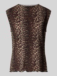 Slim Fit Top mit Crêpe-Verarbeitung Modell 'FLORA' von Pieces Beige - 24