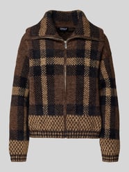 Kurtka z dzianiny o kroju regular fit ze wzorem na całej powierzchni model ‘MAROON’ od Only - 25