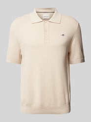 Regular Fit Poloshirt mit Label-Stitching von Gant Beige - 4