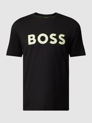 T-Shirt mit Label-Print Modell 'Tee' von BOSS Green Schwarz - 34