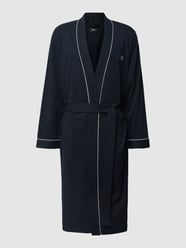 Bademantel mit Kontraststreifen Modell 'Kimono BM' von BOSS Blau - 8