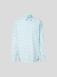 Freizeithemd mit Allover-Muster von VTMNTS Blau / Türkis - 38