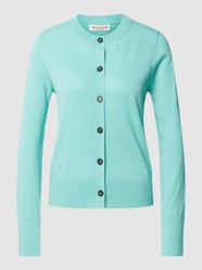 Gebreid vest met opstaande kraag van Marc O'Polo Turquoise - 36