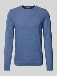 Regular Fit Strickpullover aus reiner Baumwolle mit Strukturmix von s.Oliver RED LABEL Blau - 44