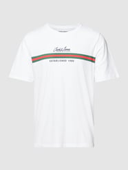 T-Shirt mit Rundhalsausschnitt von Jack & Jones Weiß - 24