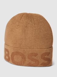 Beanie mit Label-Motiv Modell 'Lamichetto' von BOSS Beige - 14