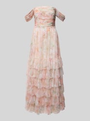 Abendkleid mit Raffungen von Jake*s Cocktail Orange - 23