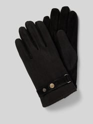 Handschuhe mit verstellbarem Druckknopfriegel von bugatti Schwarz - 10