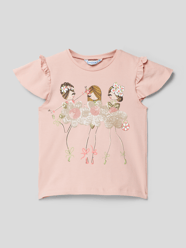 T-shirt z cekinowym obszyciem od Mayoral Różowy - 16