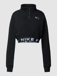 Kort sweatshirt met schipperskraag van Nike Zwart - 23