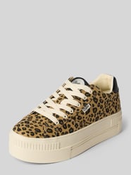 Sneaker mit Allover-Animal-Print von Buffalo Beige - 42
