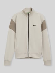 Regular Fit Sweatjacke aus Baumwoll-Mix Modell 'SW_Union Skaz' von BOSS Green Beige - 20