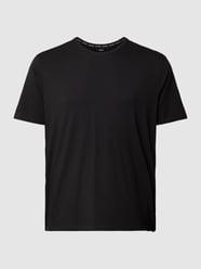 T-shirt PLUS SIZE z prążkowanym, okrągłym dekoltem od Calvin Klein Underwear Plus Czarny - 8