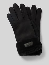 Handschuhe aus Schafsfell mit Label-Patch von UGG Schwarz - 3