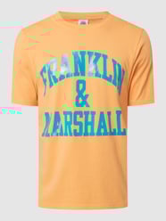 T-shirt z logo od Franklin & Marshall Pomarańczowy - 2