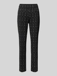 Slim fit stoffen broek met elastische band, model 'JENNY' van TONI Grijs / zwart - 23