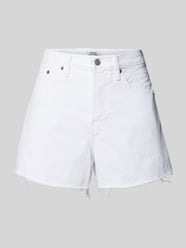 Jeansshorts in unifarbenem Design mit Fransen von Polo Ralph Lauren Weiß - 34