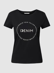 T-Shirt mit Label-Print von Tom Tailor Denim Schwarz - 8