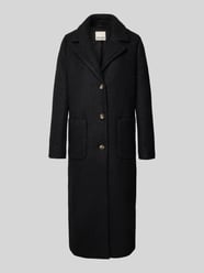 Lange jas met reverskraag en opgestikte zakken van ICHI - 20