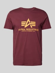 T-Shirt aus reiner Baumwolle von Alpha Industries Bordeaux - 37