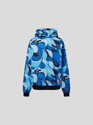 Hoodie mit Allover-Muster von Marni Blau - 30