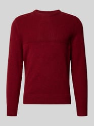 Gebreide pullover met ribboorden, model 'Rick' van Brax Bordeaux - 41