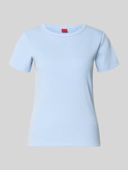 damski t-shirt o kroju regular fit z mieszanki bawełny model 'DELORIS' od HUGO - 28