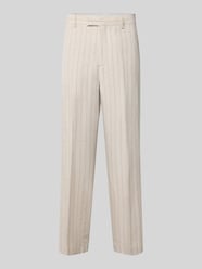 Relaxe Fit Anzughose aus Leinen-Bumwoll-Mix Modell 'LADATTI' von Selected Homme Beige - 5