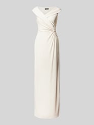 Abendkleid mit Knoten-Detail Modell 'LEONIDAS' von Lauren Ralph Lauren Beige - 14