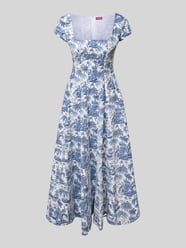 Midikleid mit Karree-Ausschnitt Modell 'WELLS' von Staud - 13