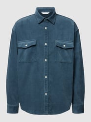 Hemdjacke aus Cord von REVIEW Blau - 11