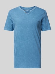 T-Shirt mit V-Ausschnitt Modell 'SPLIT' von Jack & Jones Blau - 2