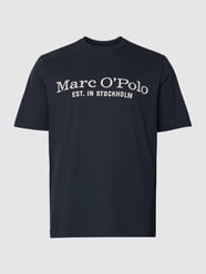 PLUS SIZE T-shirt met labelstitching van Marc o' Polo Plus Blauw / turquoise - 8