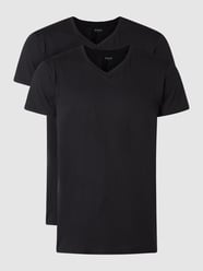 T-Shirt aus Baumwolle im 2er-Pack  von camano Schwarz - 28