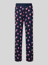 Relaxed Fit Pyjama-Hose mit elastischem Statement-Bund von Christian Berg Men Blau - 2