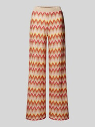 Wide leg stoffen broek met zigzagmotief van Smith and Soul - 2
