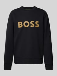 Sweatshirt mit Label-Print Modell 'Salbo' von BOSS Green Schwarz - 5