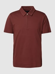 Poloshirt mit kurzem Reißverschluss Modell 'Rupert' von Matinique Braun - 39