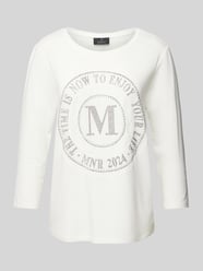 Longsleeve mit Label-Ziersteinbesatz von Monari Weiß - 32