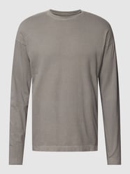 Longsleeve im unifarbenen Design Modell 'NOVAK' von Drykorn Grau / Schwarz - 27
