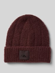 Beanie in bouclélook met labelpatch van CK Calvin Klein Bordeaux - 14