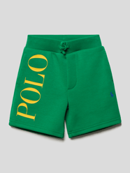Sweatshorts met labelprint van Polo Ralph Lauren Kids Groen - 37